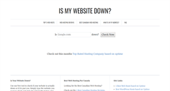 Desktop Screenshot of ismywebsitedown.com